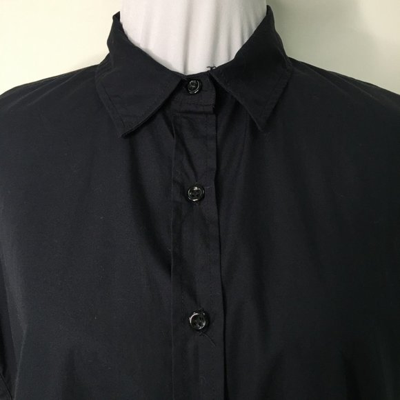 Prospective Flow Women's Black Short Sleeve Button Down Shirt Dress Size Small - Picture 3 of 16